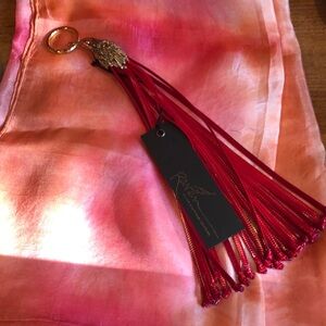 Raven Kauffman Couture signature gold Raven head keychain or purse charm.  NWT